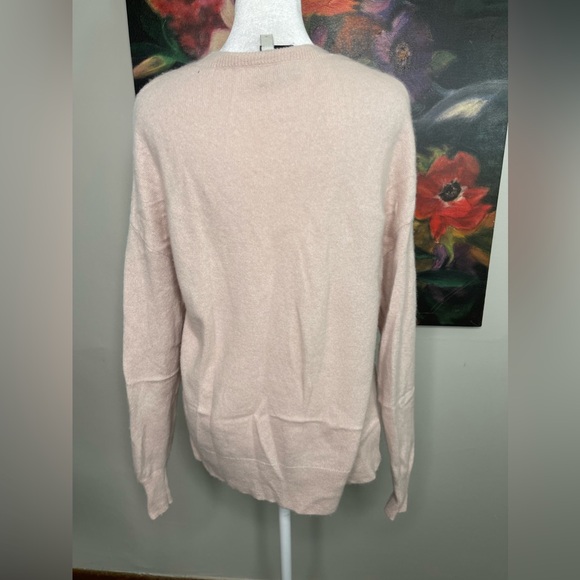 SUBTLE Luxury Washable Cashmere Wesley Pullover in Dust Pink Sz Xs S Cozy - Picture 5 of 10